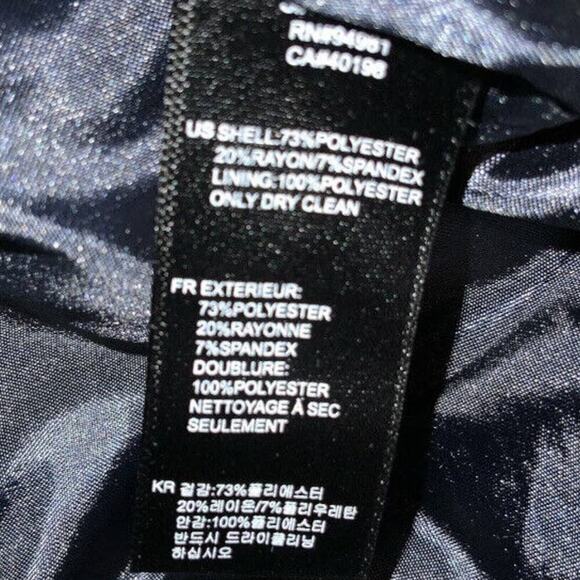 Twenty One Blazer Womens Size Medium Charcoal Gray Notch Collar Suit Jacket - Picture 6 of 6